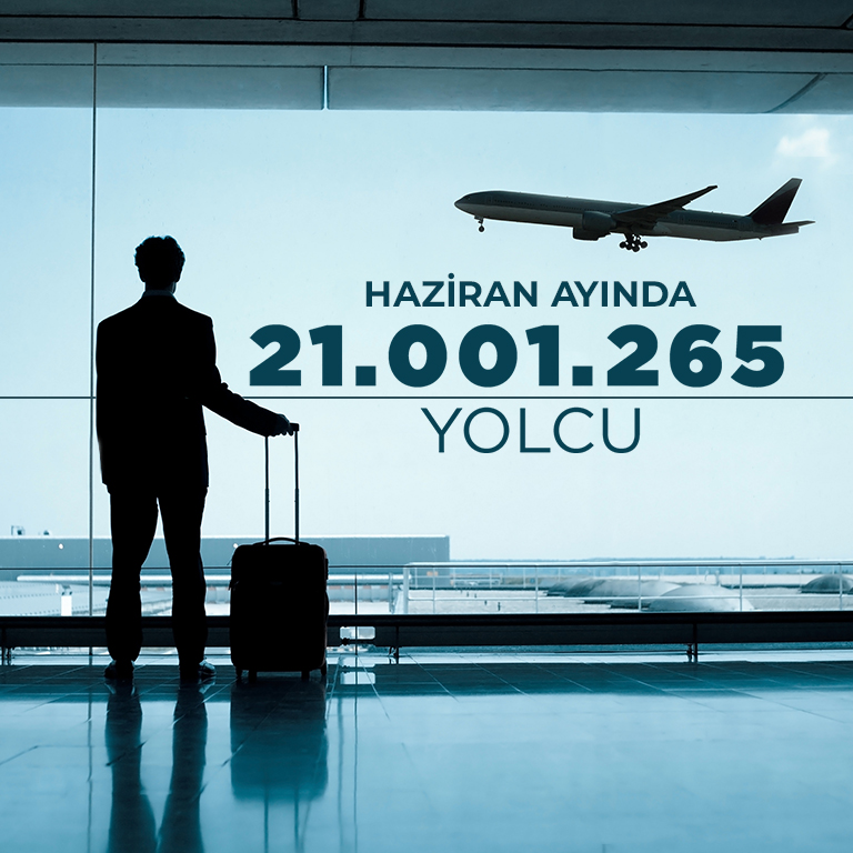 HAVALİMANLARIMIZDA ALTI AYDA 94 MİLYON 467 BİN 625 YOLCUYA HİZMET VERİLDİ