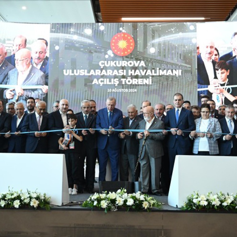 CUMHURBAŞKANI ERDOĞAN ÇUKUROVA ULUSLARARASI HAVALİMANI’NI HİZMETE AÇTI