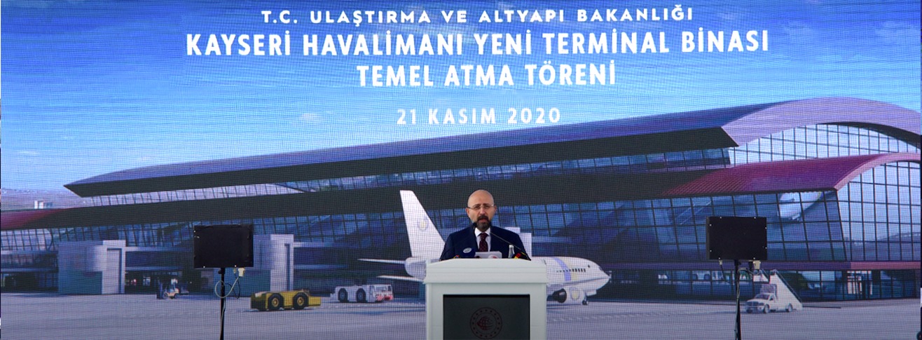 kayseri havalimani yeni terminal binasinin temeli atildi