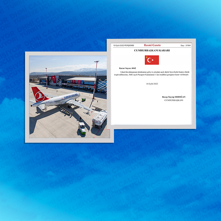 TOKAT HAVALİMANI DAİMÎ HAVA HUDUT KAPISI OLDU