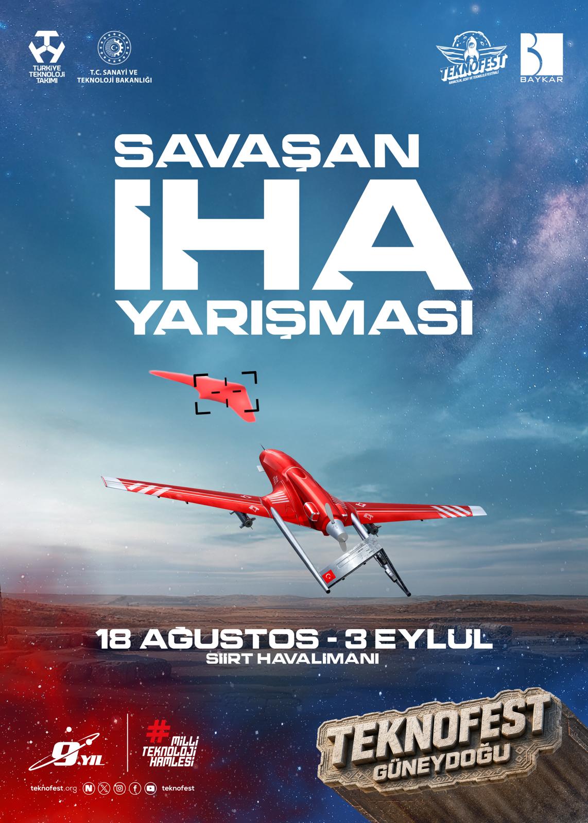 18 Ağustos - 3 Eylül tarihleri arasında havalimanımızda TEKNOFEST düzenlenecektir. Tüm halkımız davetlidir