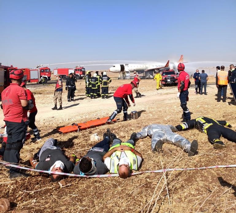 Şanlıurfa GAP Havalimanı 27 Ekim 2020 tarihinde Arama Kurtarma ve Yangınla Mücadele ( ARFF ) birimi koordinesinde kısmi acil durum tatbikatı gerçekleştirdi.